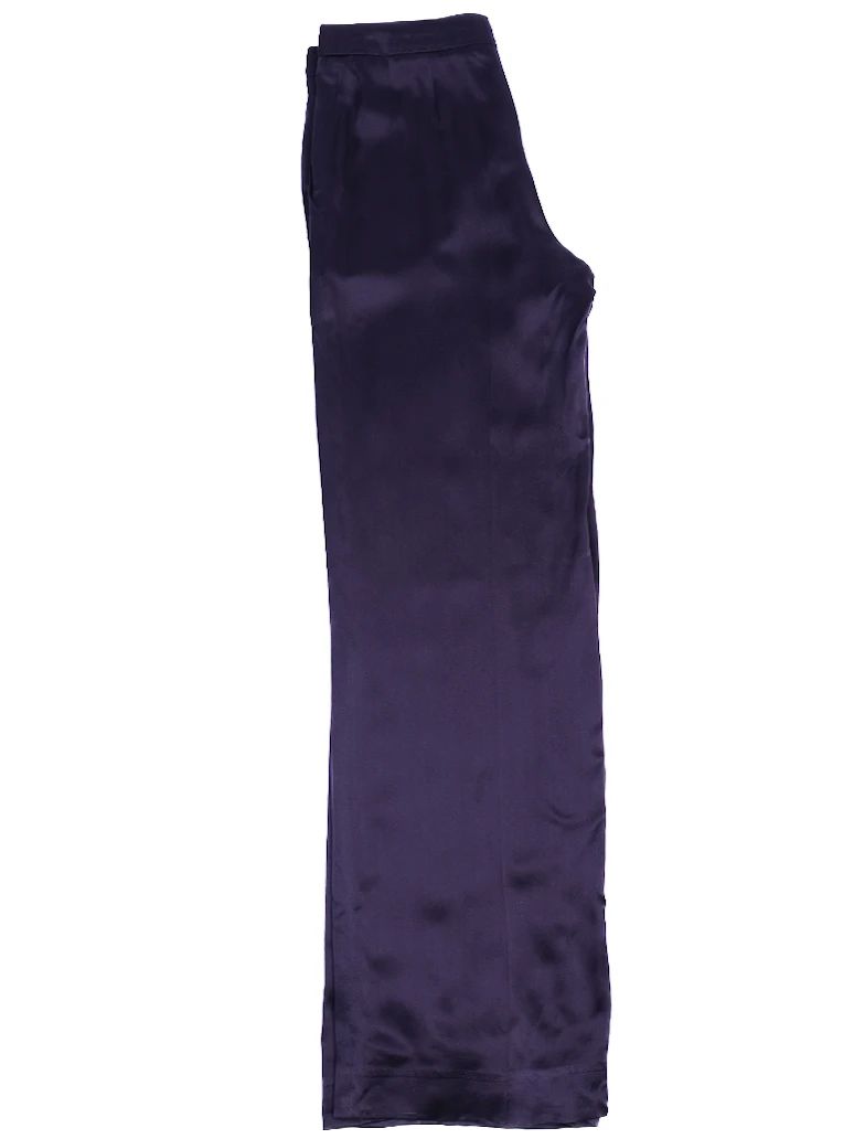 Excellent Alberta Ferretti Purple Silk Pants Size S