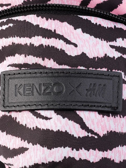 Excellent Kenzo &amp; H&amp;M Pink Black Tiger Print Bag with Embroidered Strap