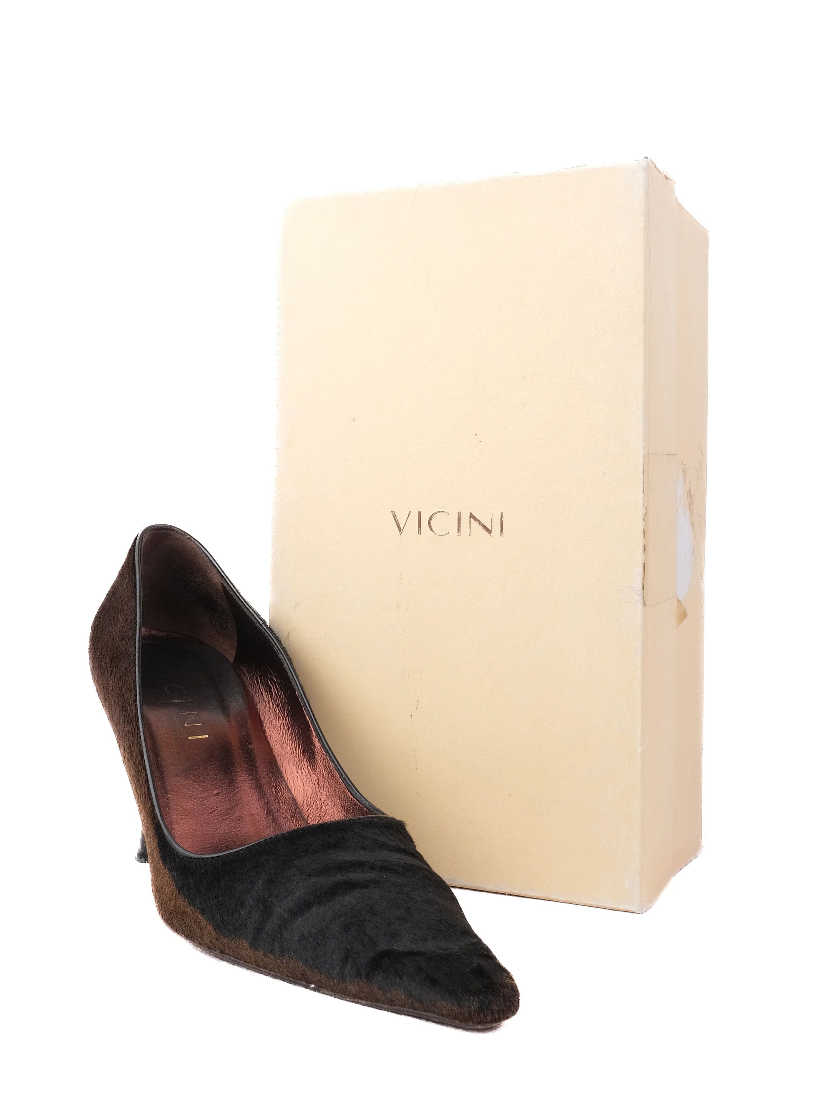 Excellent Vicini Orange Leather High-Heeled Shoes Size 38