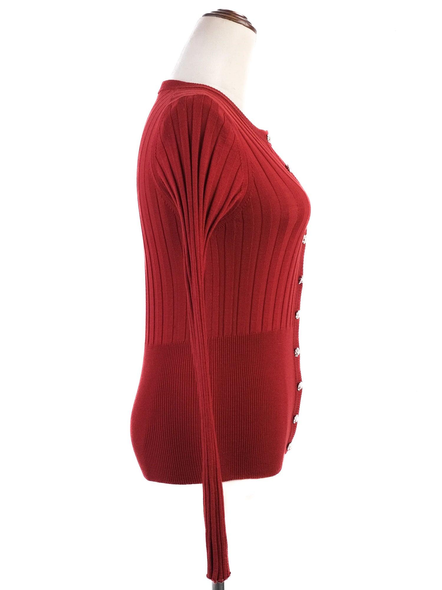 Excellent Dolce Gabbana Red Wool Cardigan Size L Women