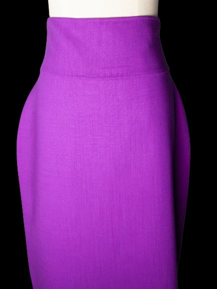 Good Oscar de la Renta Purple Cashmere Wool Skirt Size XS