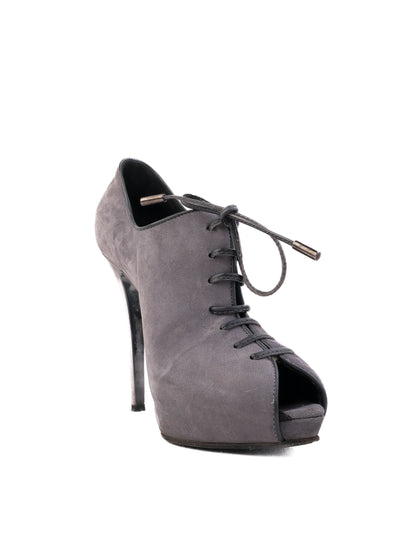 Excellent Nando Muzi Blue Suede High Heeled Shoes Size 38