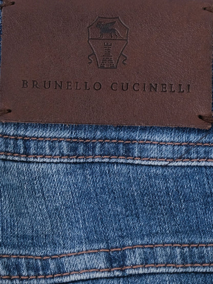 Excellent Brunello Cucinelli Blue Cotton Jeans Size S