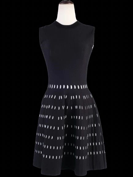 Excellent Alexander McQueen Black Sleeveless Dress Size M