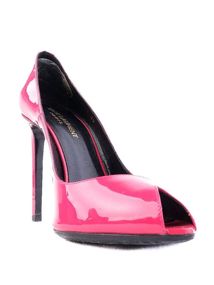 Excellent Saint Laurent Pink High-Heeled Peep-Toe Shoes Size 39