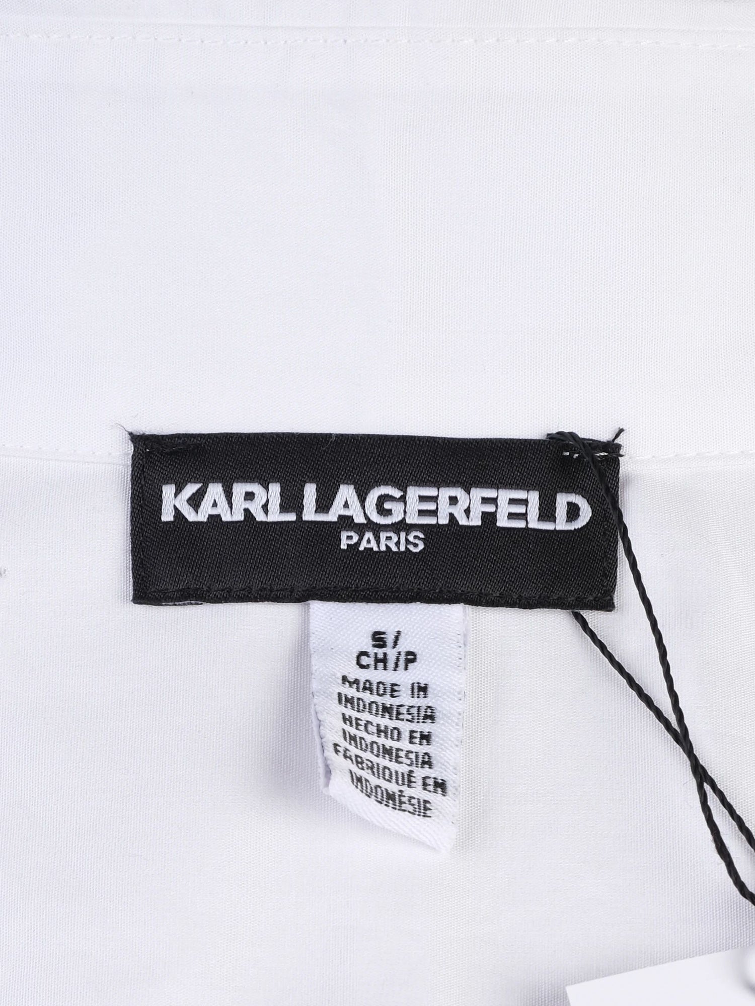 Excellent Karl Lagerfeld White Cotton Button-Up Shirt Size S