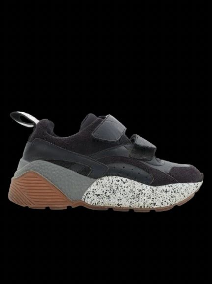 Excellent Stella McCartney Black Leather Sporty Sneakers Size N/A