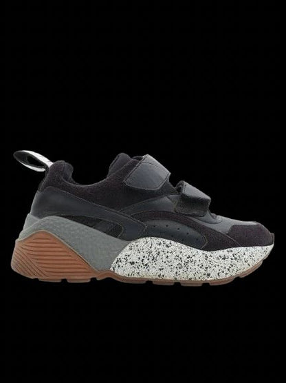 Excellent Stella McCartney Black Leather Sporty Sneakers Size N/A