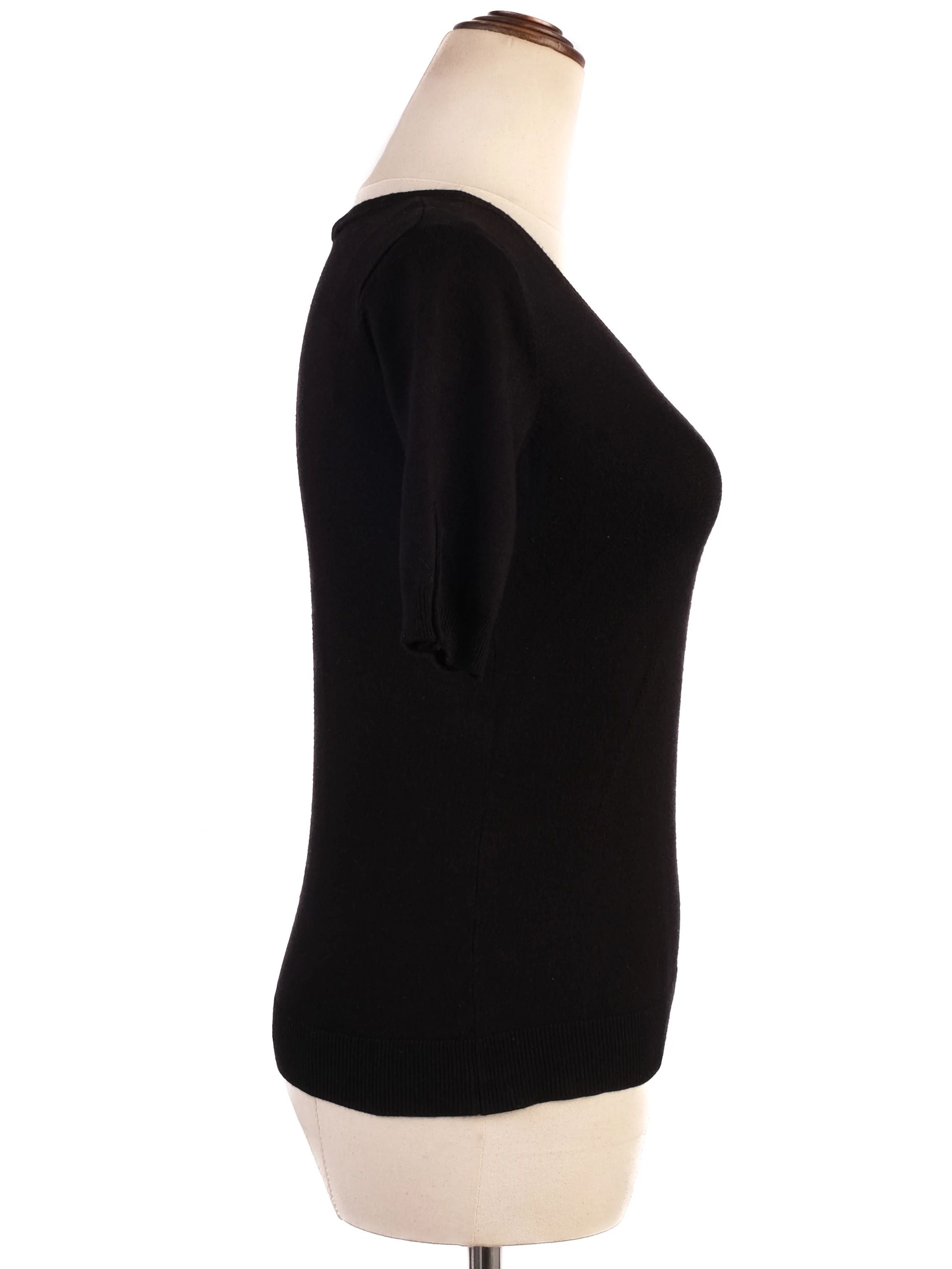 Elisabetta Franchi Black Knit Top Size S Excellent Condition