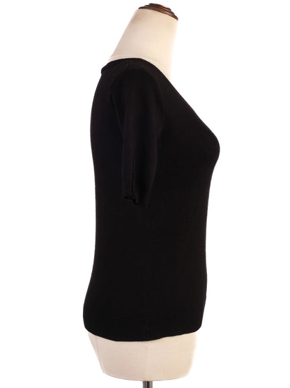 Elisabetta Franchi Black Knit Top Size S Excellent Condition