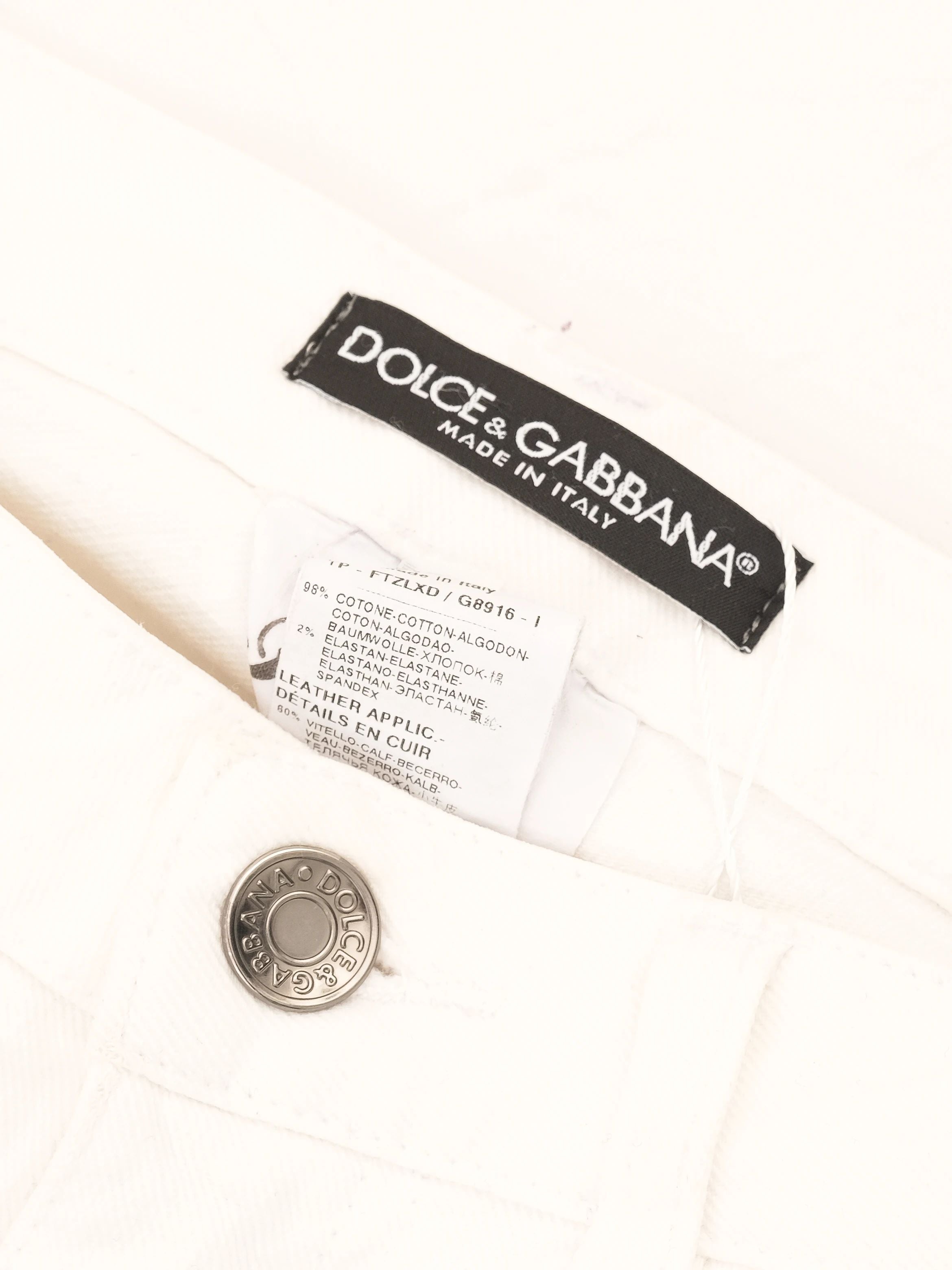 Excellent Dolce &amp; Gabbana White Jeans for Kids Size XS
