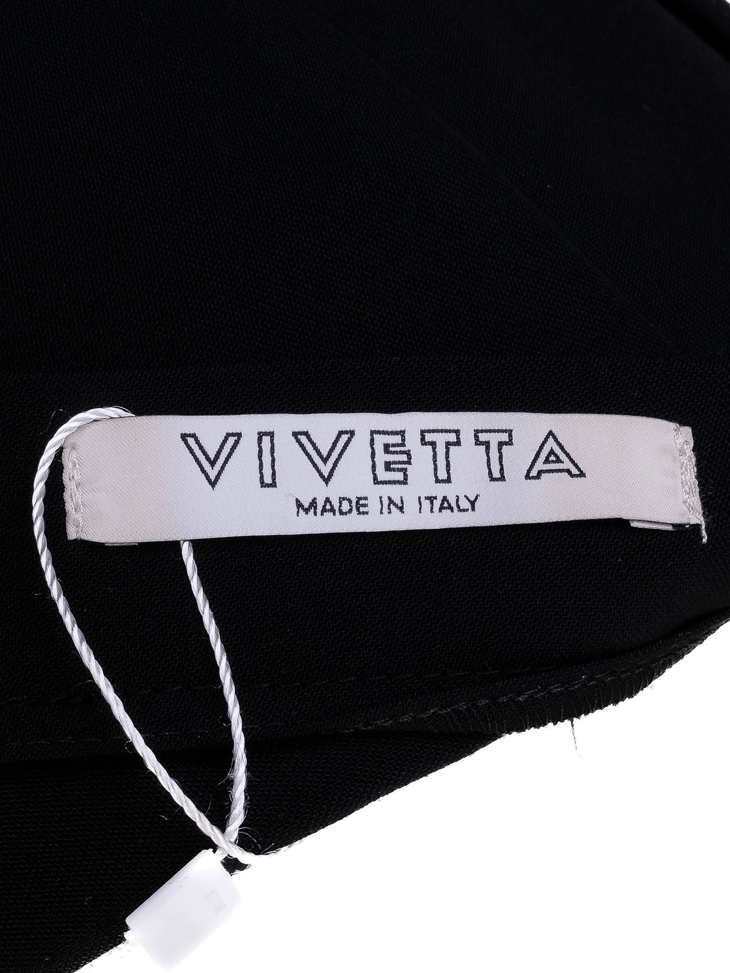 Vivetta Black Cotton Skirt with Unique Face Applique Design