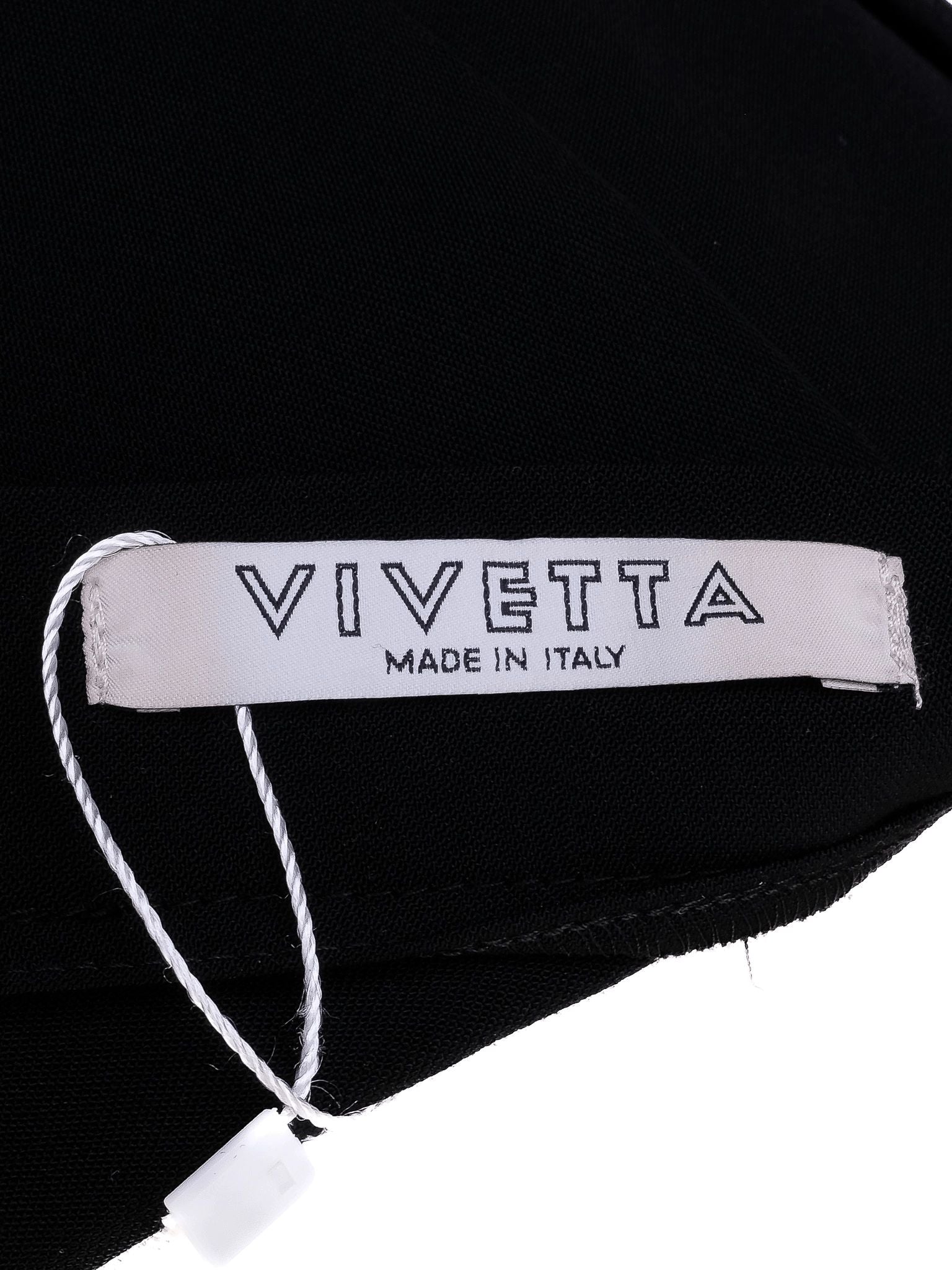 Vivetta Black Cotton Skirt with Unique Face Applique Design