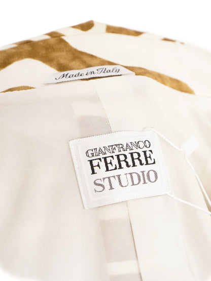 Perfect Gianfranco Ferre Orange Striped Shirt Size M Women