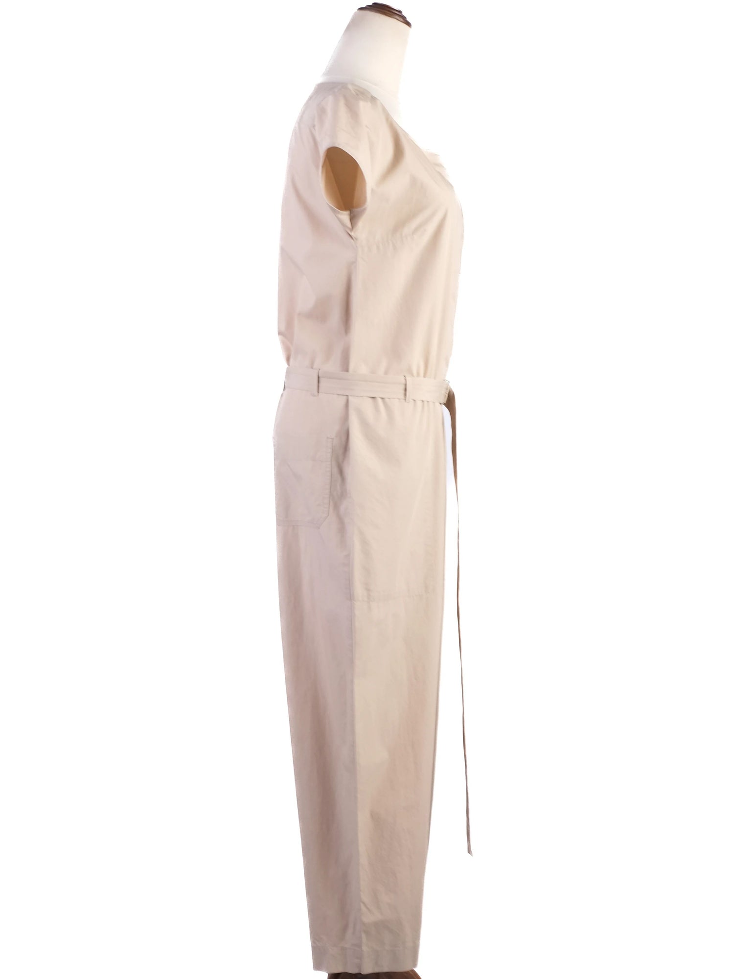 Excellent Weekend MaxMara White Cotton Jumpsuit Size S