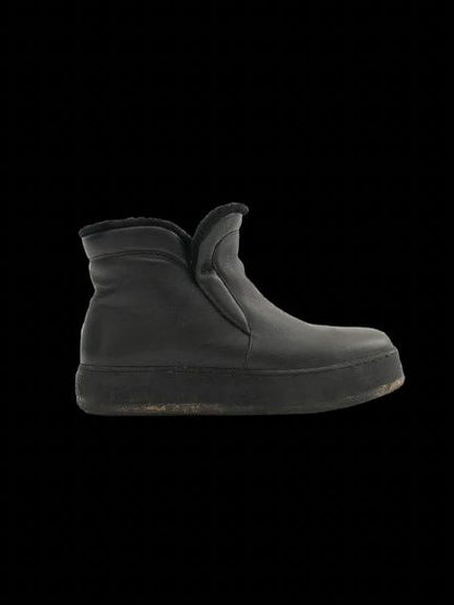 Excellent Max Mara Black Leather Ankle Boots Size 37