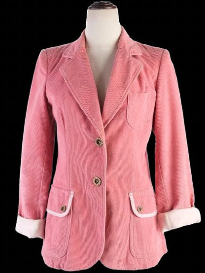 Excellent See by Chloe Pink Corduroy Blazer Size N/A