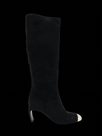 Excellent Nicholas Kirkwood Black Suede Knee-High Boots Size 39