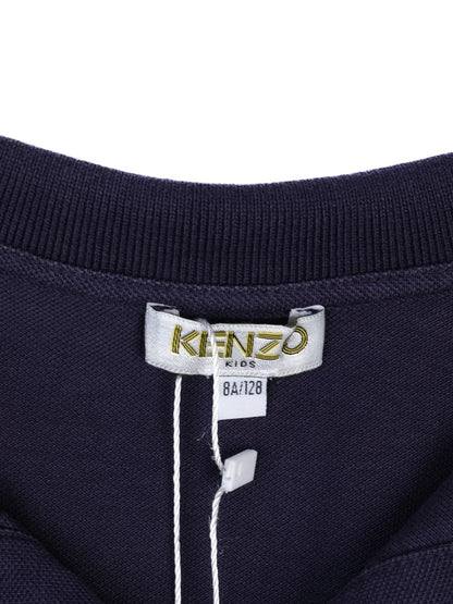 Kenzo Kids Excellent Blue Polo Shirt Size 8 with Tiger Logo