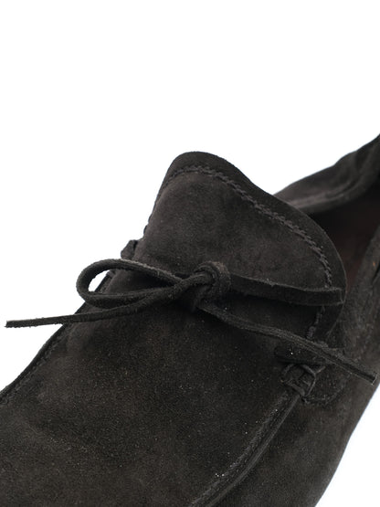 Excellent Moreschi Black Leather Loafers with Bow Detail Size 41.5