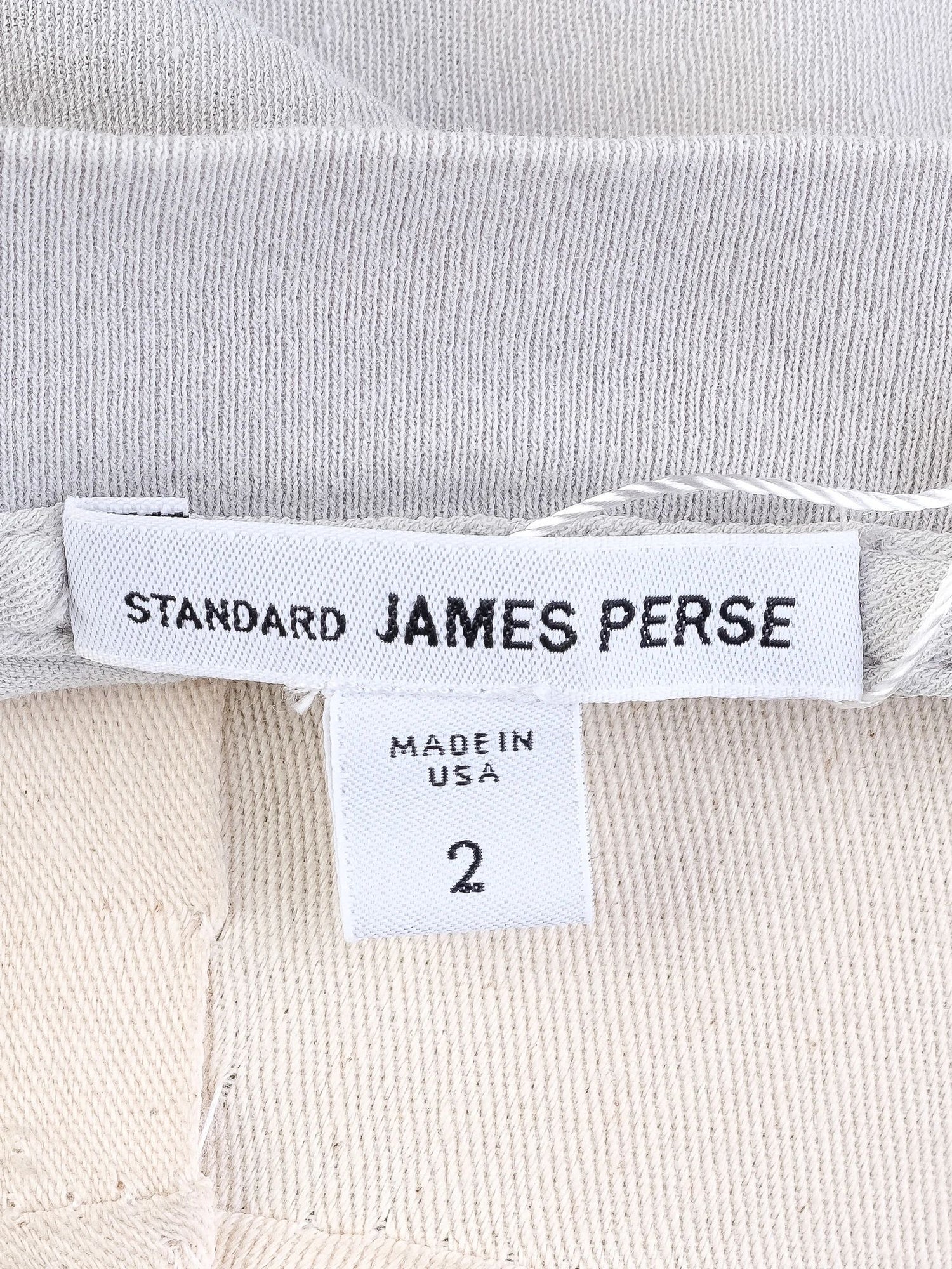 Excellent Standard James Perse Gray Cotton V-Neck T-Shirt Size S