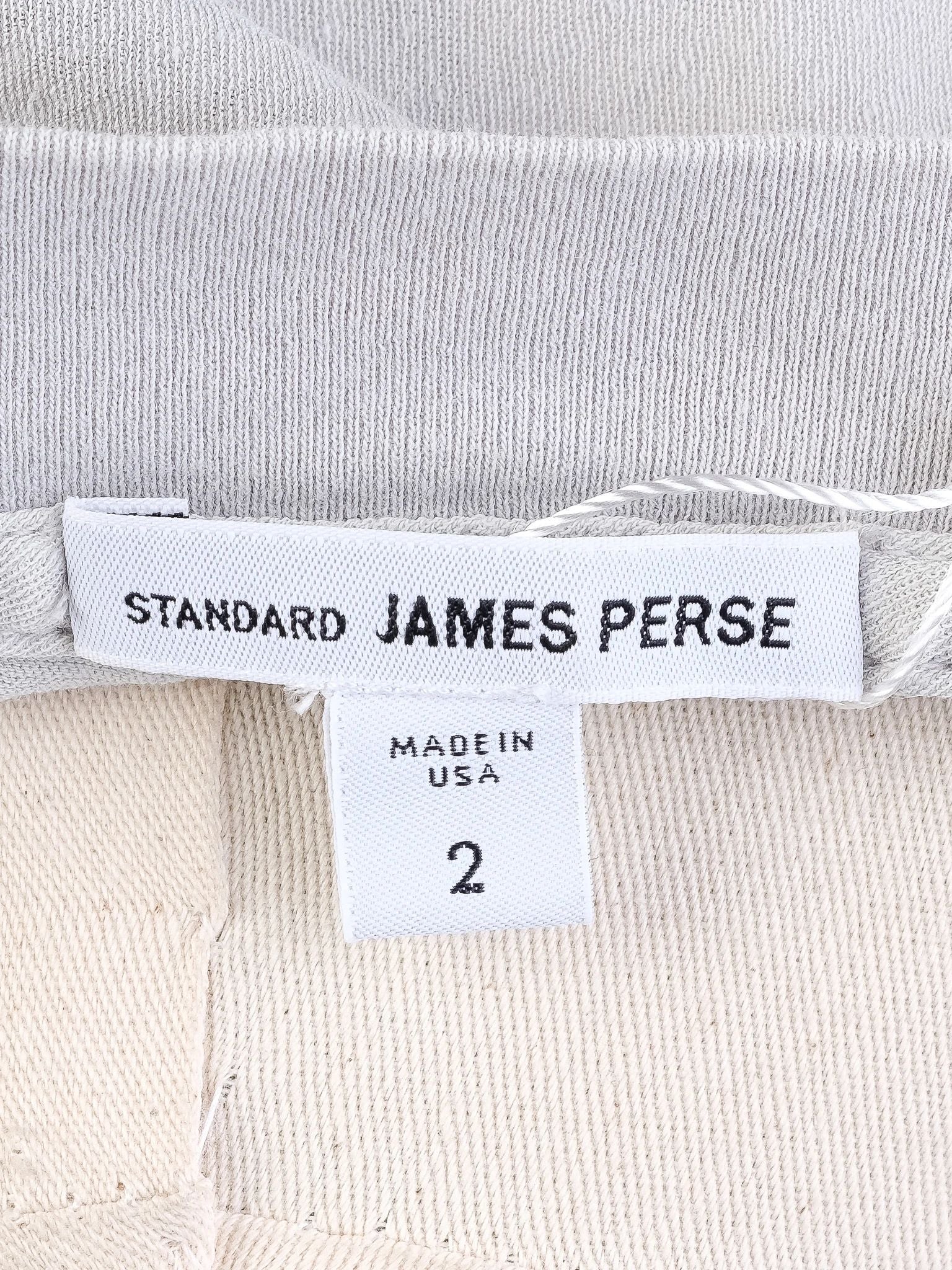 Excellent Standard James Perse Gray Cotton V-Neck T-Shirt Size S