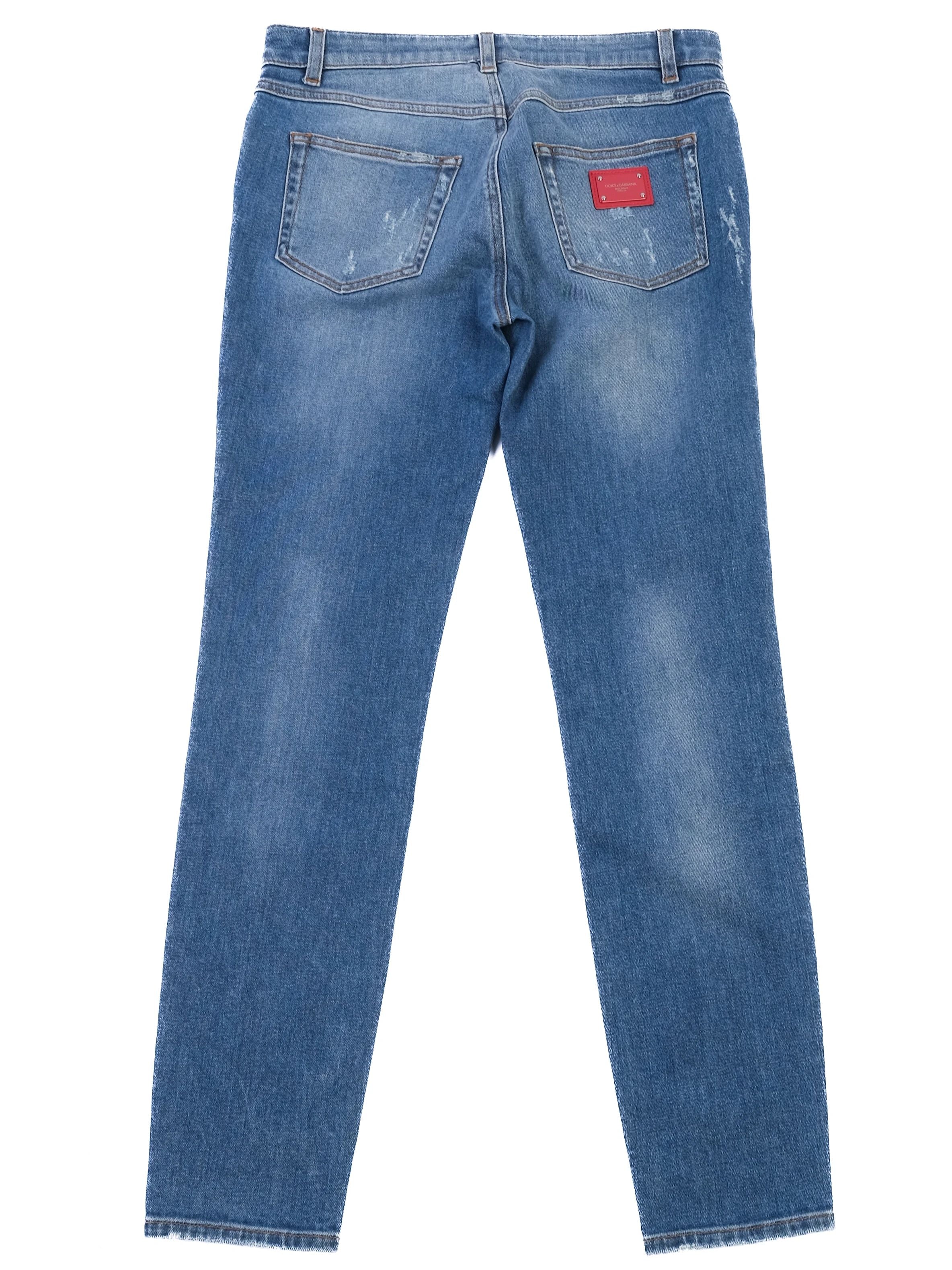 NEW Dolce Gabbana Blue Cotton Jeans Women&