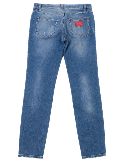 NEW Dolce Gabbana Blue Cotton Jeans Women&