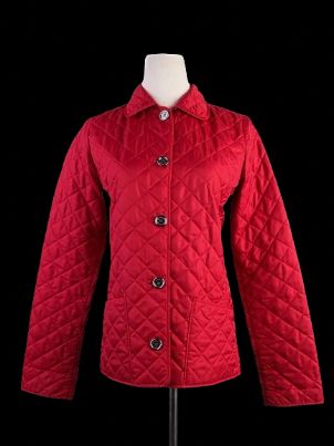 Excellent Burberry Red Quilted Jacket Size 14 for Kids