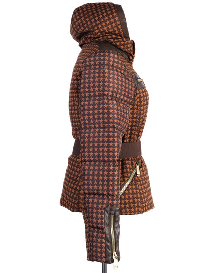 Perfect Goldbergh Brown Padded Jacket with Star Pattern Size M