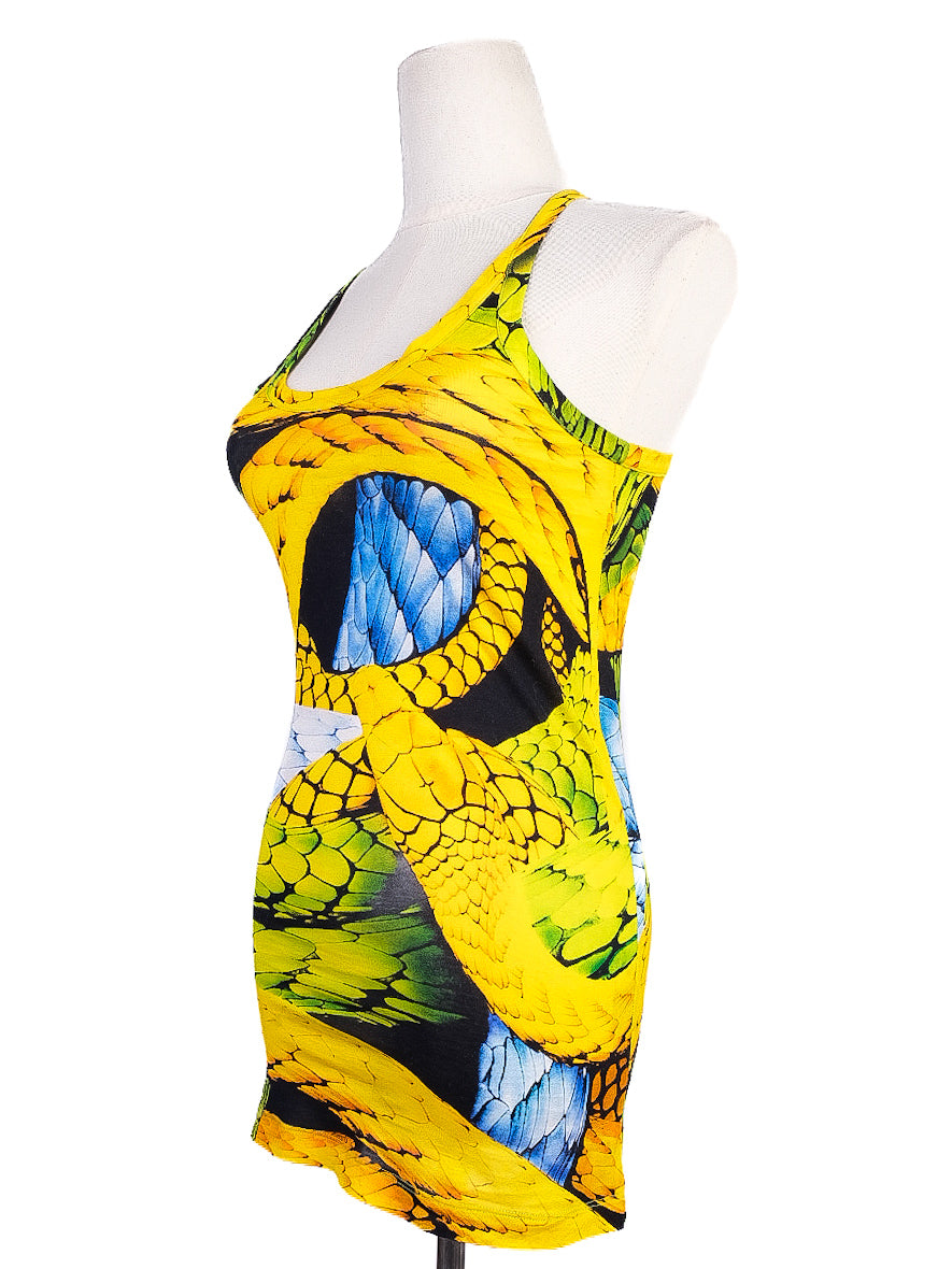 EXCELLENT Denis Simachev Sleeveless Dress XS Colorful Abstract Pattern