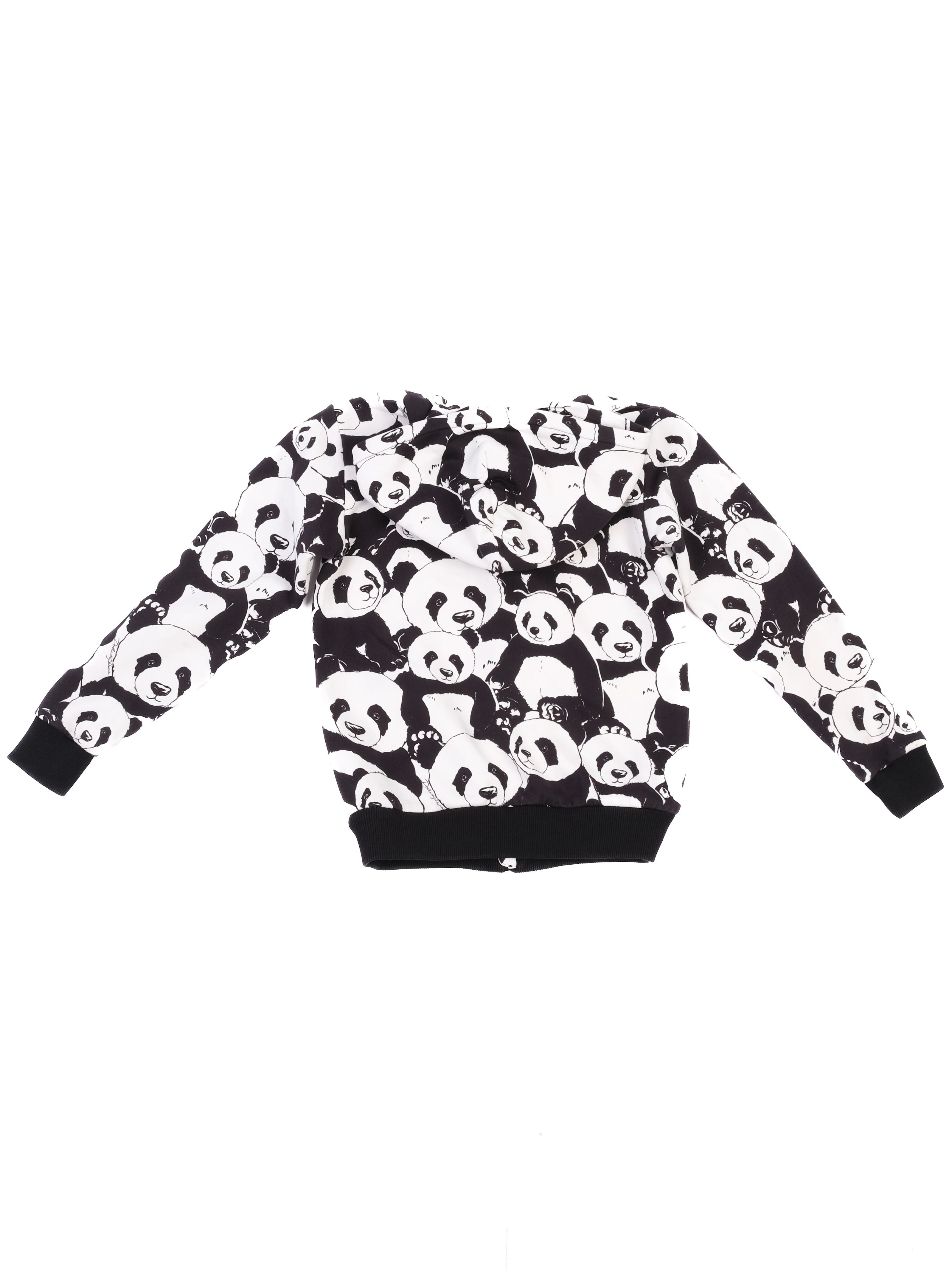 Excellent Dolce Gabbana Kids Panda Hoodie Black White Size 10