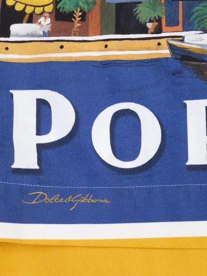 Excellent Dolce Gabbana Kids Shirt Portofino Print Size 9