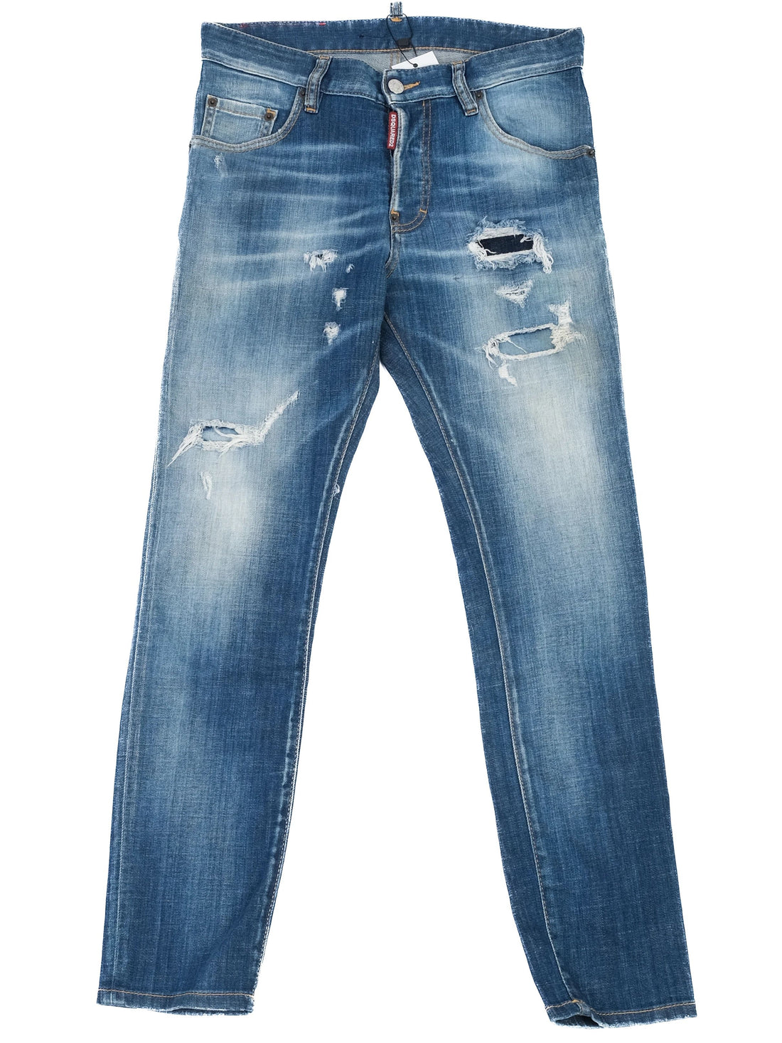 Excellent Dsquared2 Blue Distressed Jeans Size M for Women