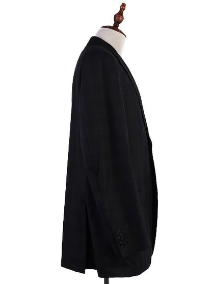 Excellent Canali Black Wool Suit Jacket Size XXL for Men