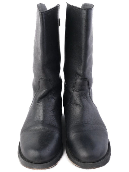 Excellent Dolce Gabbana Black Leather Mid-Calf Boots Size 36