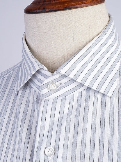 Excellent Isaia Striped Long-Sleeve Shirt Size L Cotton Blend