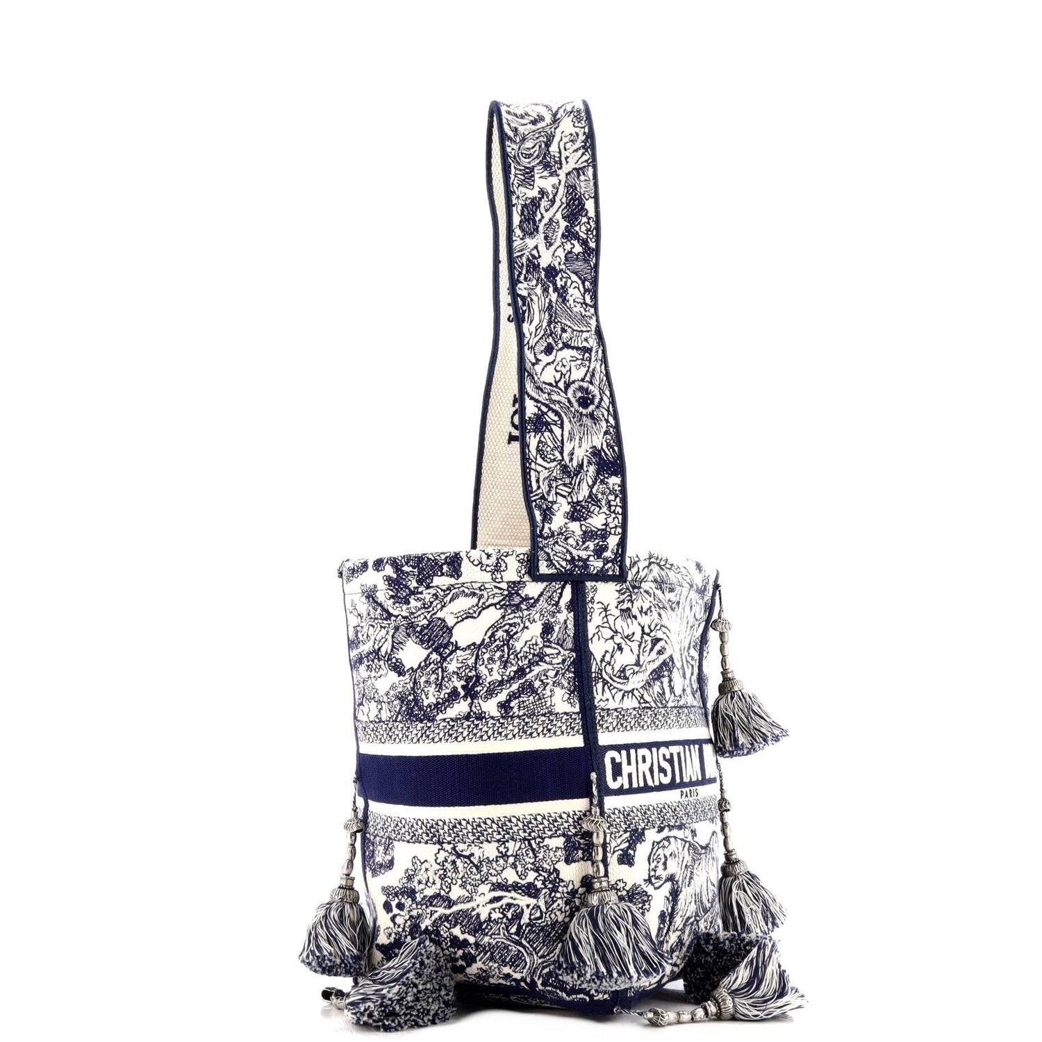 Dior D-Bubble Bucket Bag, Embroidered Canvas