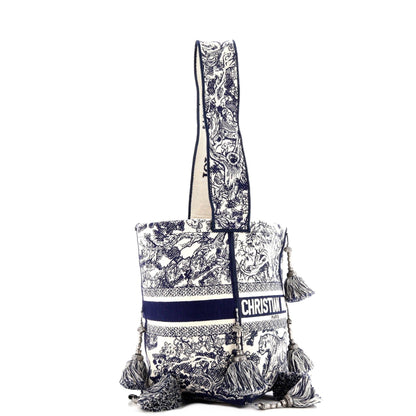 Dior D-Bubble Bucket Bag, Embroidered Canvas