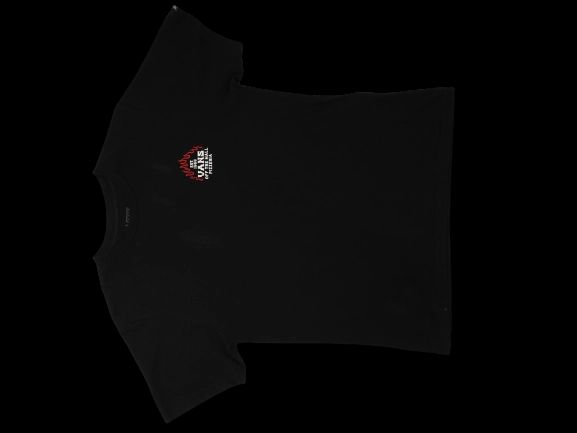 Excellent Vans Kids T-shirt Black Size 14 Off The Wall Pizzeria