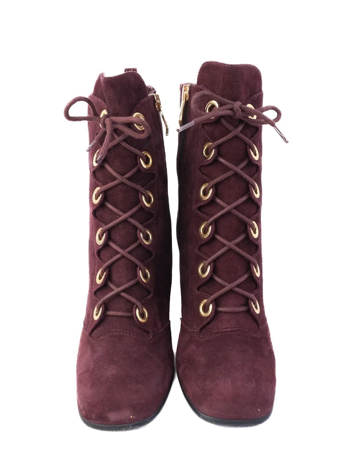 Excellent Giovanni Fabiani Red Suede Ankle Boots Size 40.5