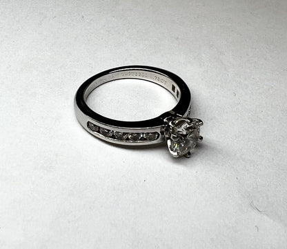 Tiffany &amp; Co. Channel Set Solitaire Ring 0.78ct
