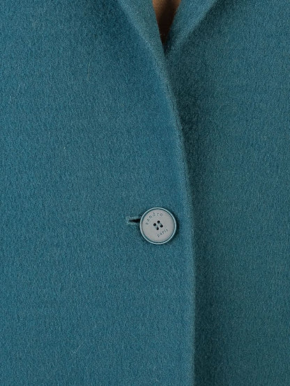 Excellent Sandro Wool Overcoat Blue Teal Size XS