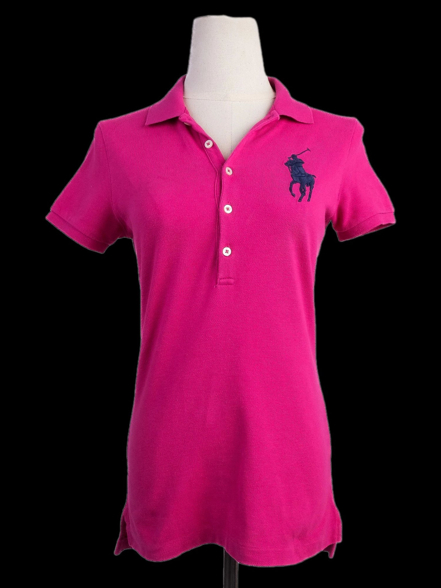 Excellent Ralph Lauren Fuchsia Pink Polo Shirt Size S Women
