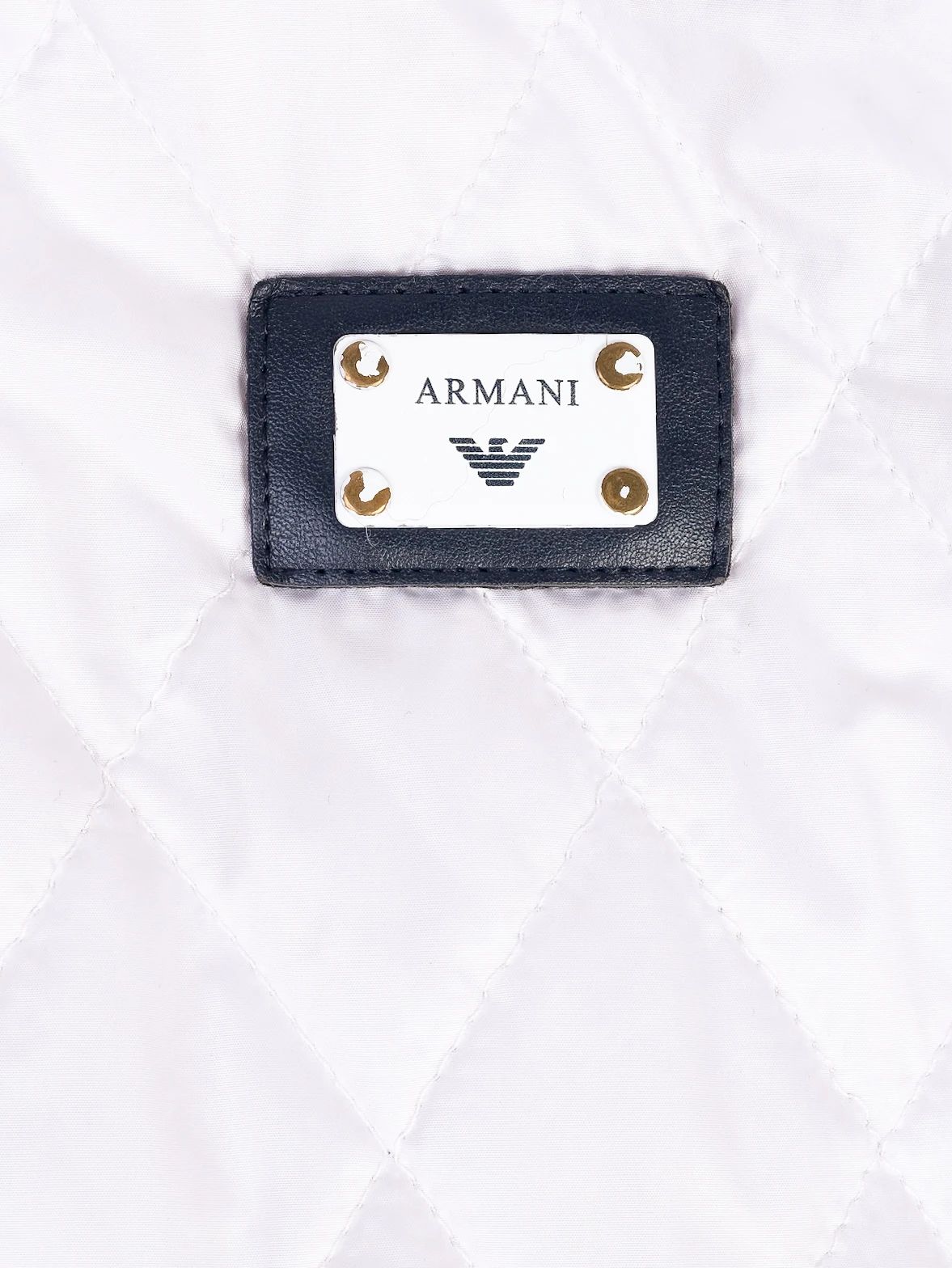 Excellent Armani Junior White Quilted Jacket Size 10 for Kids