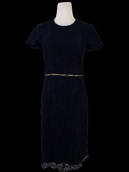 Excellent Burberry Blue Lace Dress Women&
