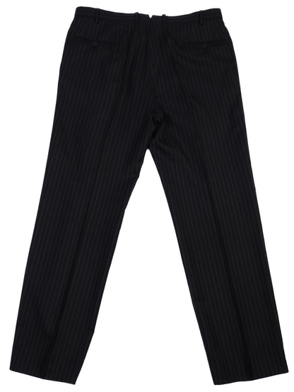 Excellent BRIONI Black Pinstripe Wool Suit Jacket Size XXL