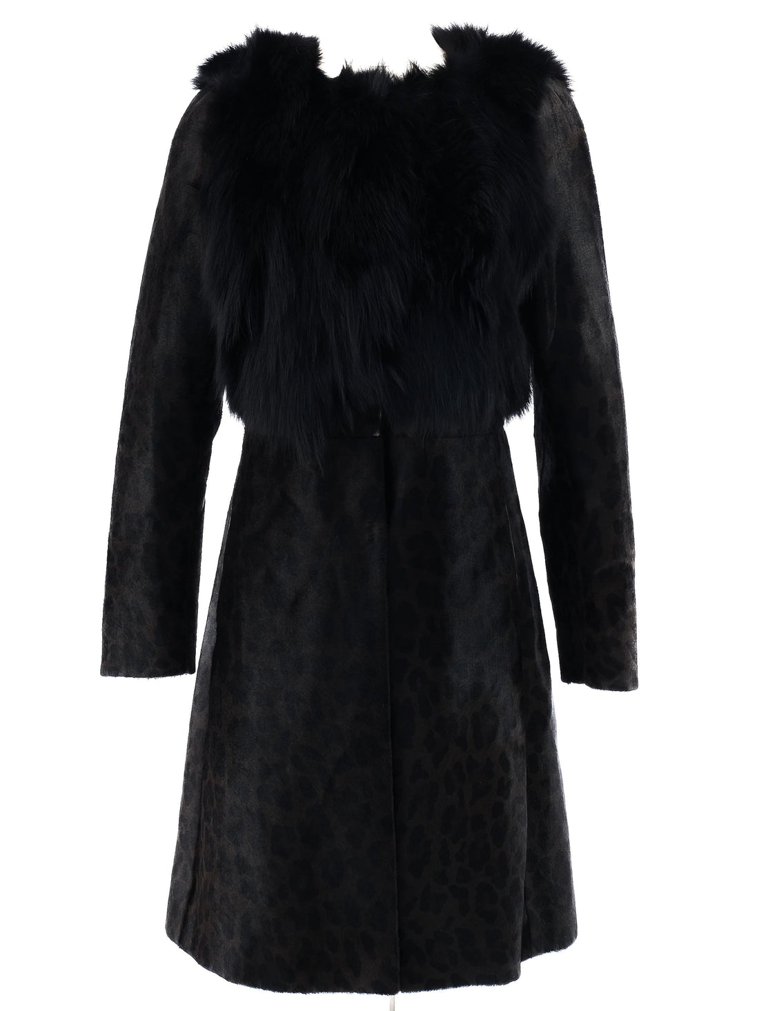 Excellent Prada Orange Fur-Like Coat Size L Women
