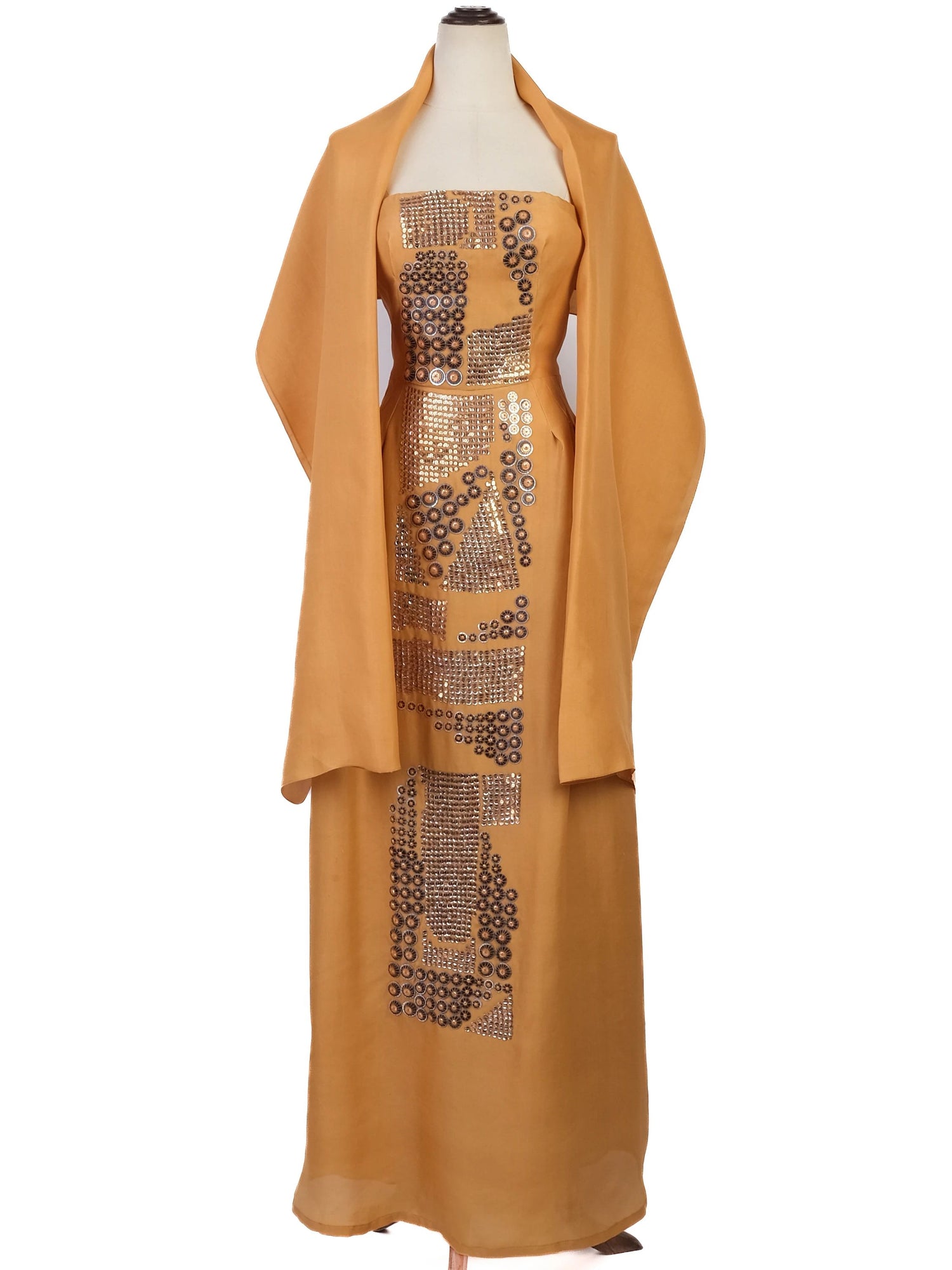 Excellent Missoni Yellow Silk Strapless Evening Gown Size M