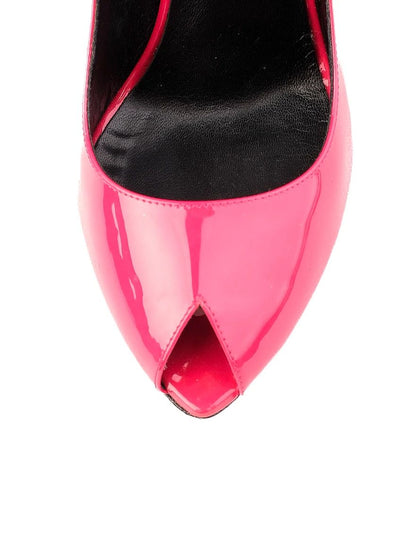 Excellent Saint Laurent Pink High-Heeled Peep-Toe Shoes Size 39